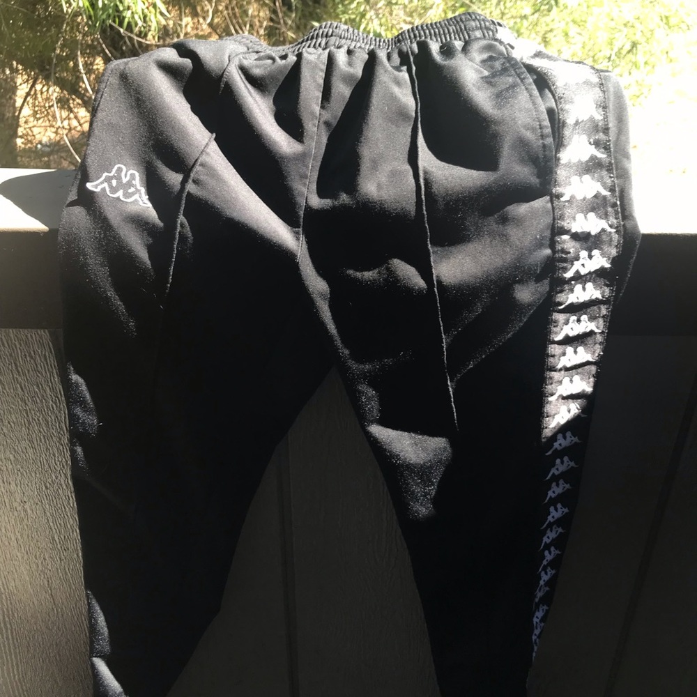 Black Kappa Track Pants